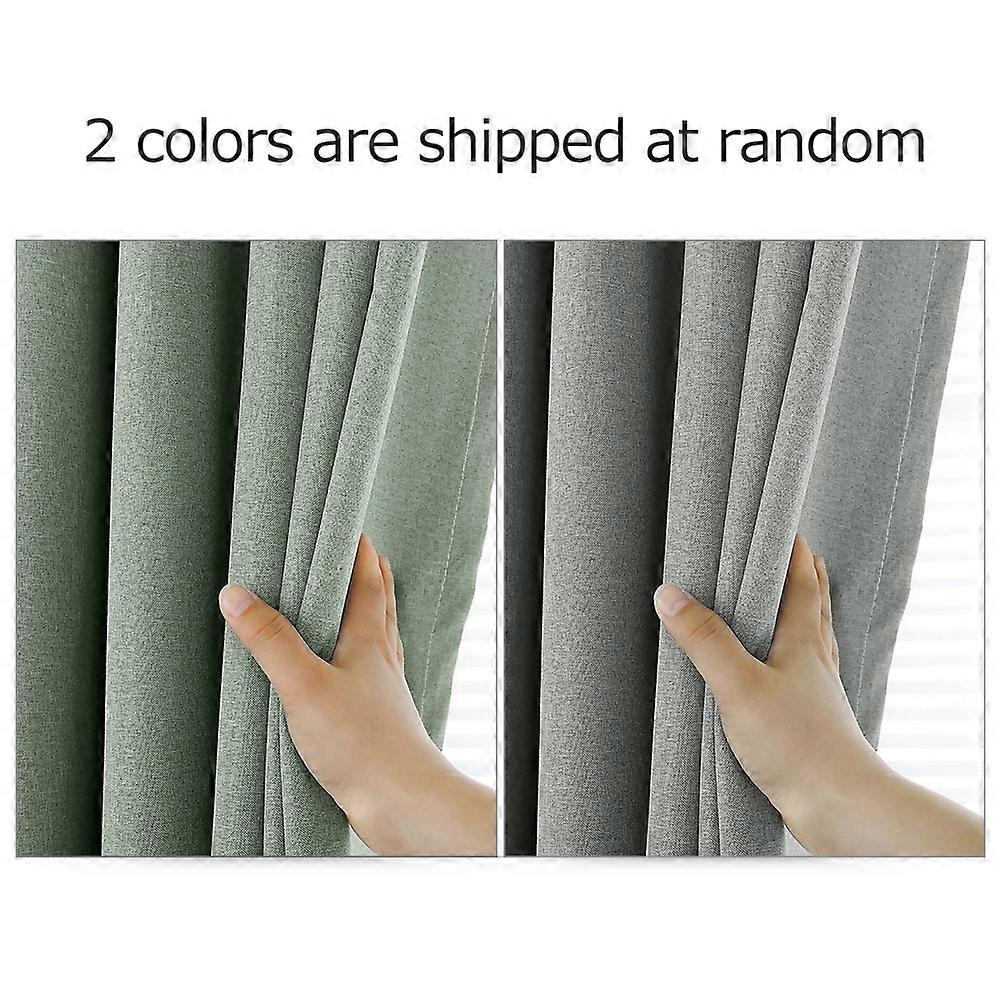 Blackout Curtains Set of 2, 53x63in, Insulated Grommet Panels, Dark Blue