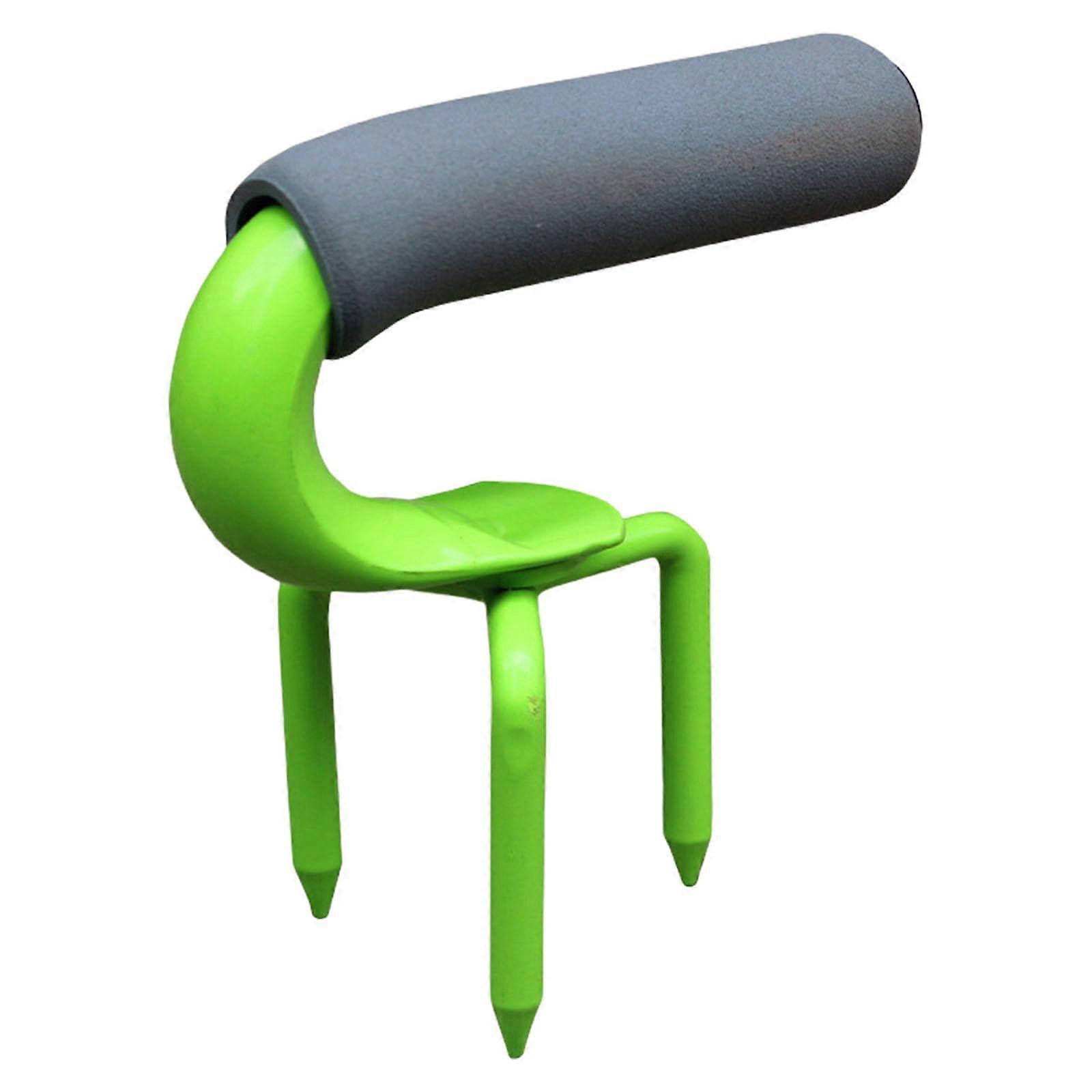 Professional Handheld Garden Claw Tool, Rust-Resistant Triangular Design, Easy Drainage for Healthy Plant Roots, Lightweight Green Garden Fork