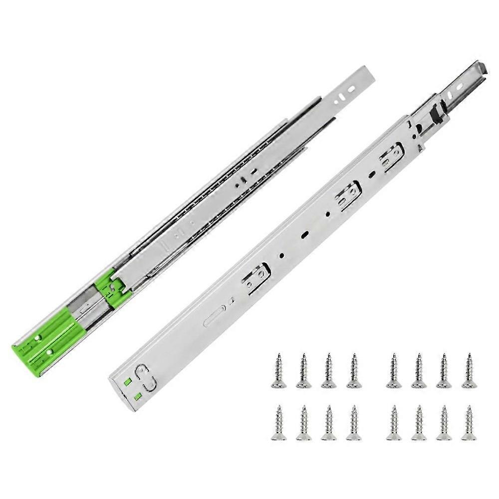 6 Pairs 22-inch 4510 Three-Section Drawer Slides with Dual Spring Damper
