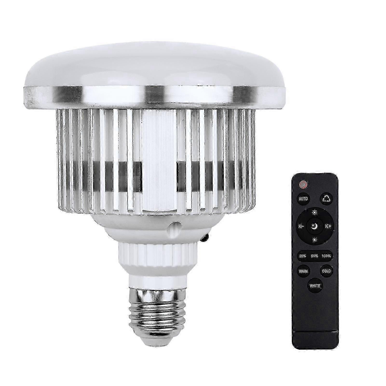 85w Led Light Bulb 3000k-6500k Photography Lamp Bulb Energy-saving Adjustable Brightness E27 Mount With Remote Control For Photography Studio Home War