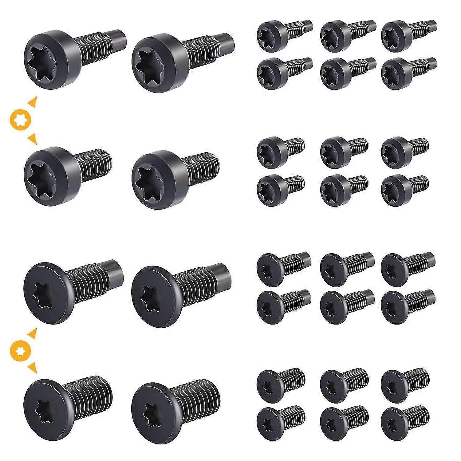Black Replacement Screws for Ring Doorbell  32-Piece Set