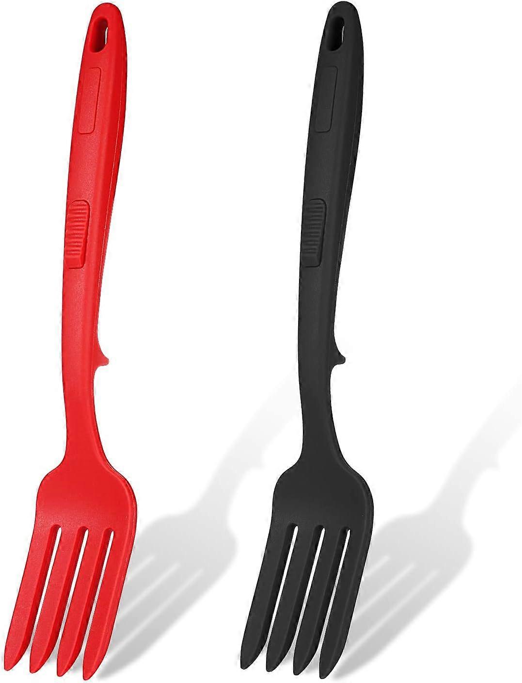 2pcs Silicone Flexible Forks, Silicone Cooking Fork Heat Resistant,