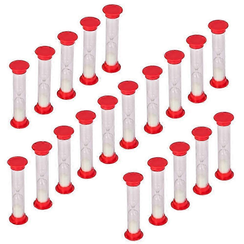 30 Second Sand Timer Hourglass Countdown Toy Set for Kids: 20-Pack Bulk Deal with White Sand Glass Clock Game Set