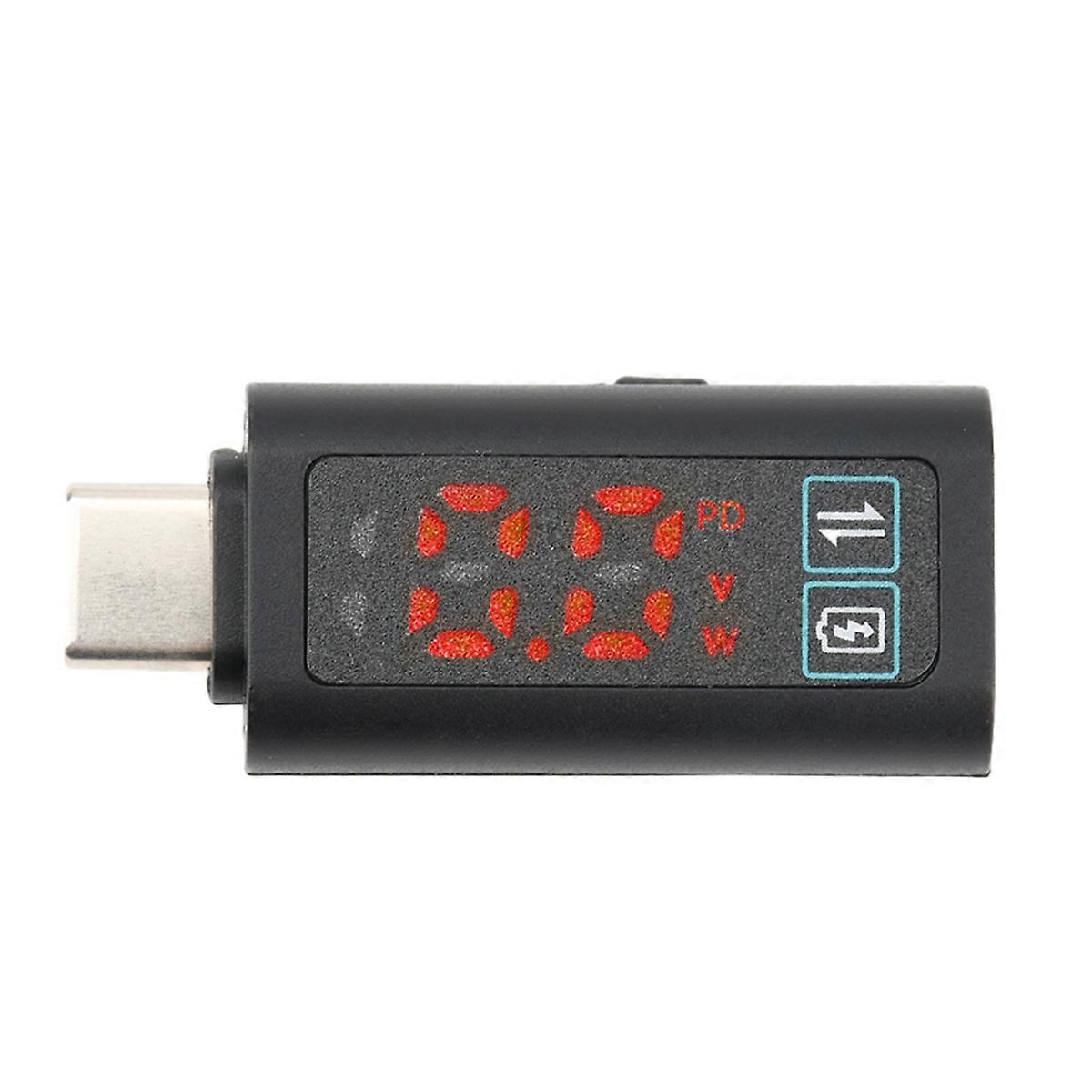 Type-C Digital Voltmeter DC 5-24V Voltage Meter HD Display PD100W Fast Charging Adapter Power Teste