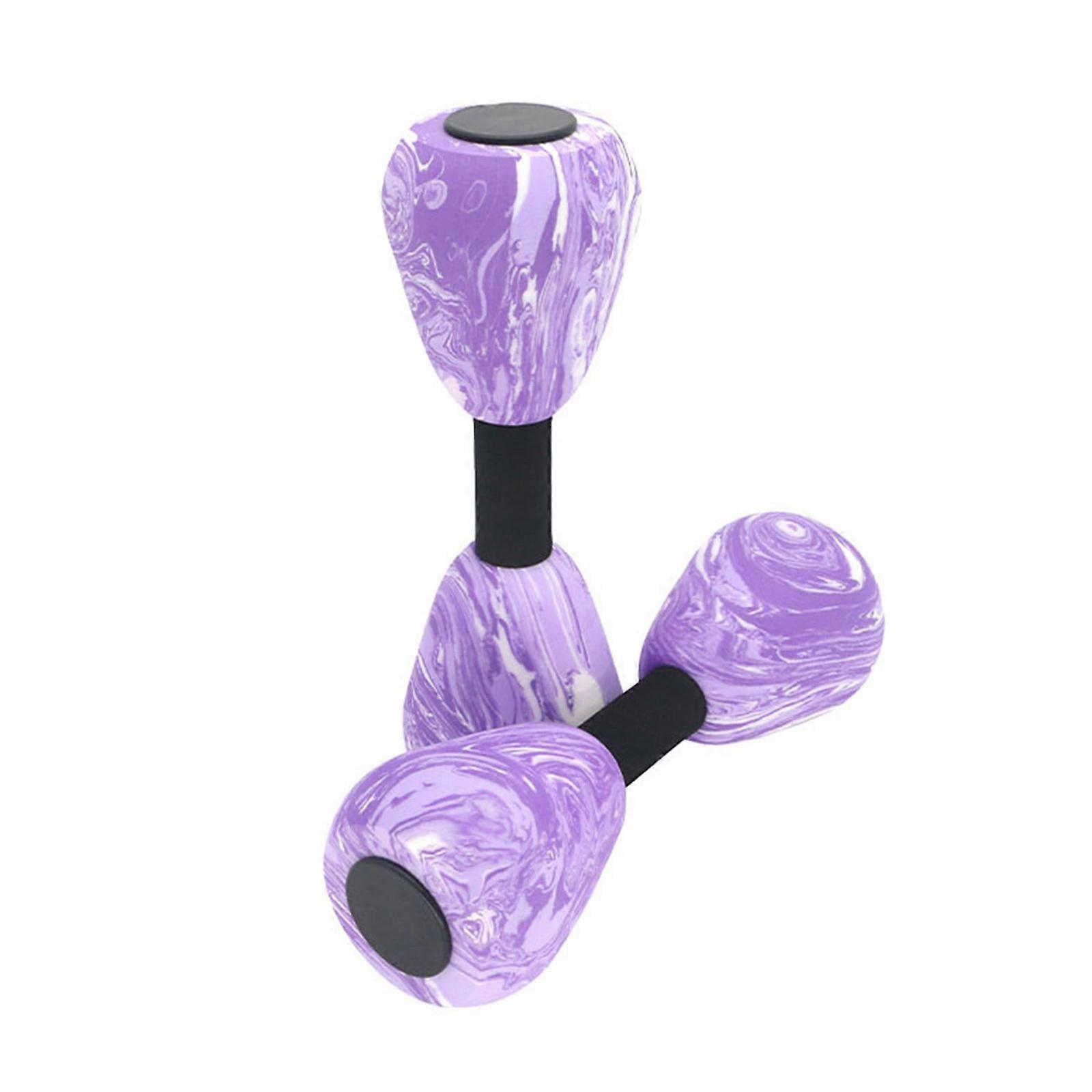 1Pair Aquatic Exercise Dumbells Water Aerobic Exercise Foams Dumbbells for Water Aerobics Fitness and Pool Exercises Purple