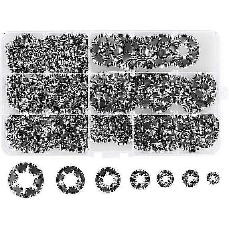 Lock washers 280pcs for secure fastening in M3-M12 sizes