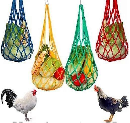 Chicken Vegetable String Bag,Poultry Fruit Holder, Pet Chicken Vegetable Hanging