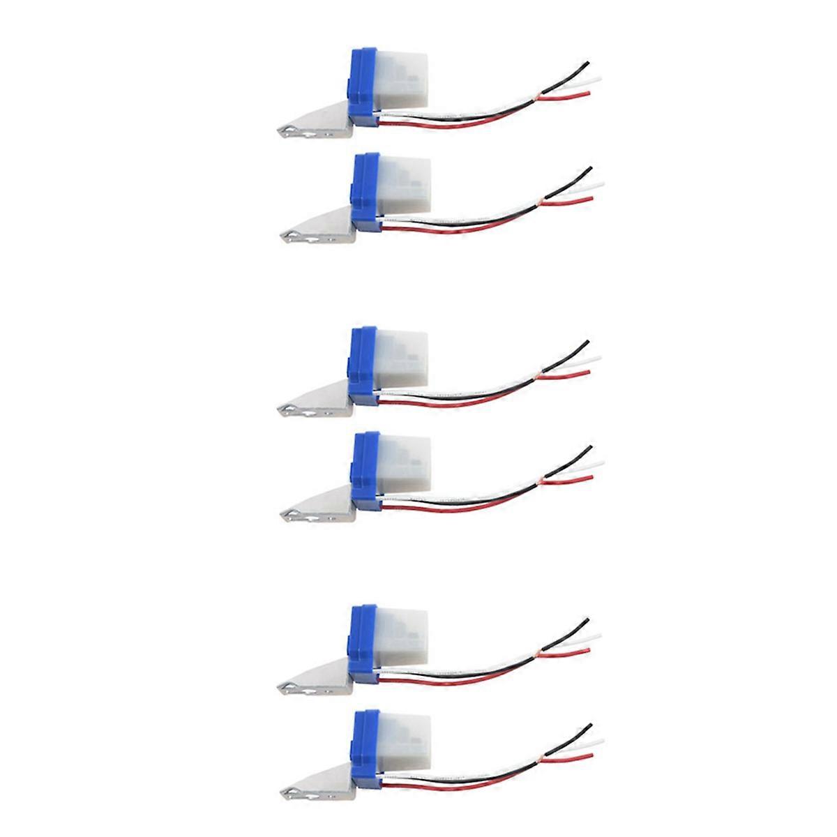 6Pcs Auto On Off Street Light Sensor Switch Photo Switch 220V 10A Automatic Switch