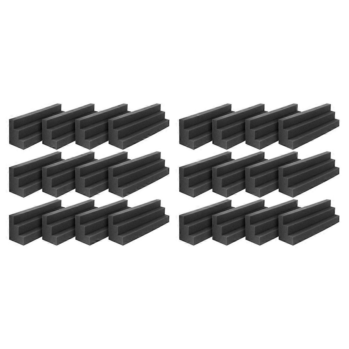 24Pcs Acoustic Panels Bass Trap Corner Studio Foam Sound Insulation Pad Wall Panel Corner Block for