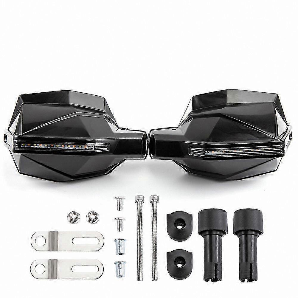 Universal Motorcycle Hand Guards with LED Turn Signal - Protective & Stylish for Street Bikes