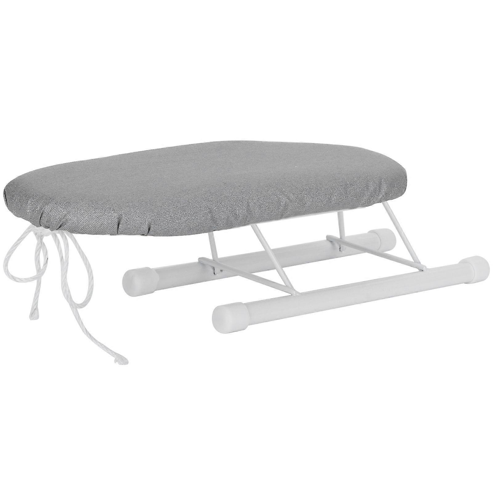 Mini Ironing Board Foldable Sleeve Cuffs Collars Ironing Table for Home Travel UseSilver Cloth