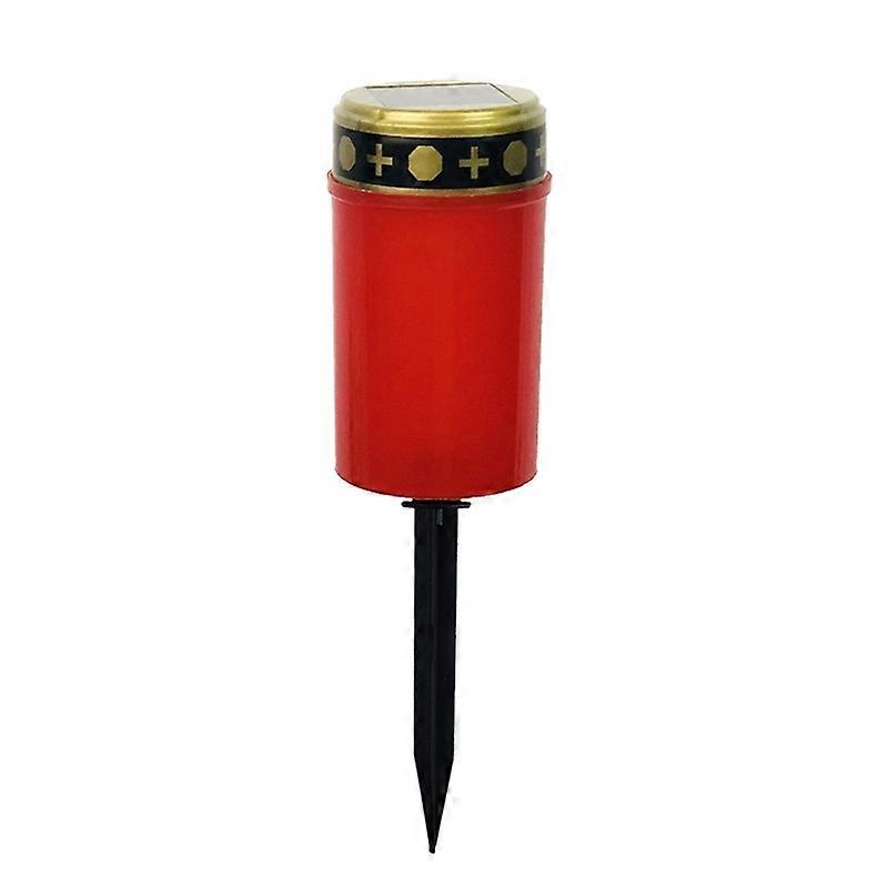 Solar Graves Light With Ground Nails Red