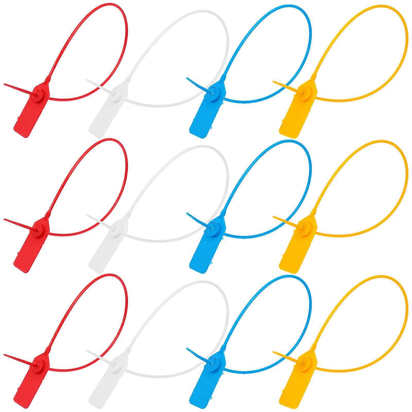 48Pcs Disposable Self-Locking Seals Useful Plastic Security Seals (Random Color)