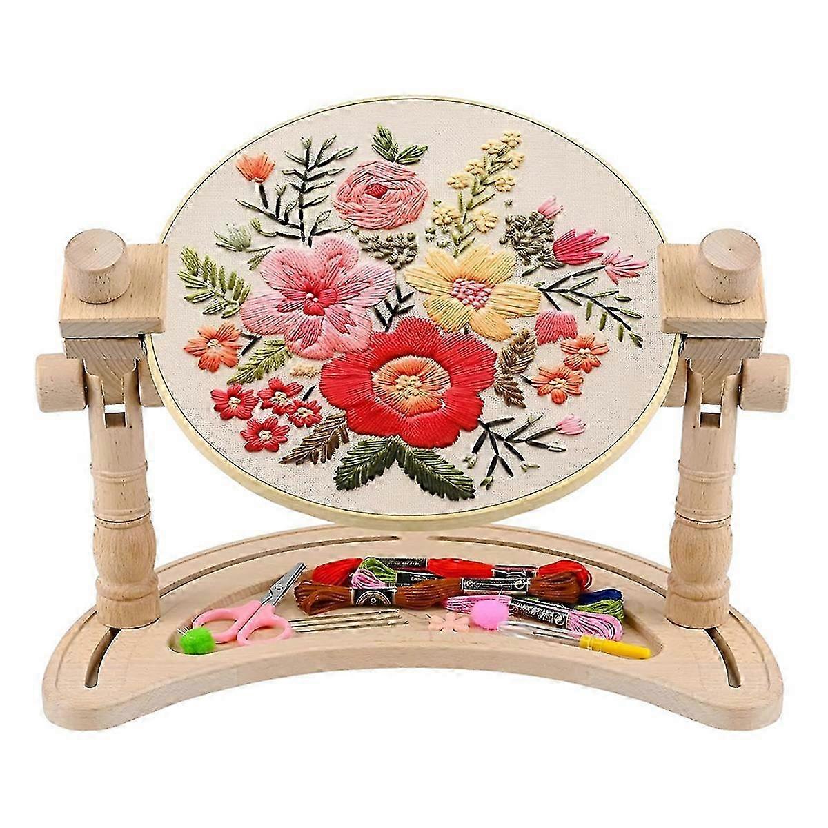 Embroidery Hoop Stand Adjustable - 360°Rotated Embroidery Frame Stand