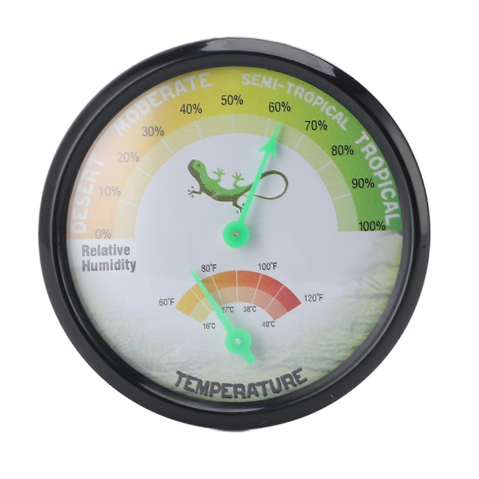 Thermometer Hygrometer Dial 74mm Precise Temp 60-120℉ 0-100% Humidity
