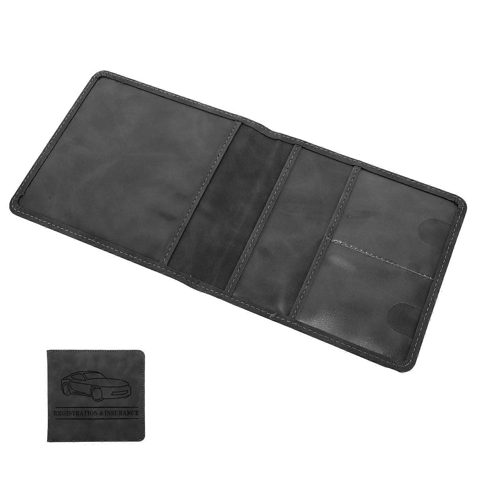 Card Organizer Sleeve For Daily Use And Travelling In Black Featuring Modern Design Made Of Pu - 1Pcs