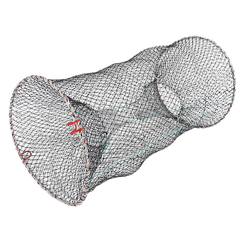 Foldable Fishing Net Made of Thickened Steel Wire for Catching Crayfish Shrimp Crab Lobster Smelt Minnows Silver Color