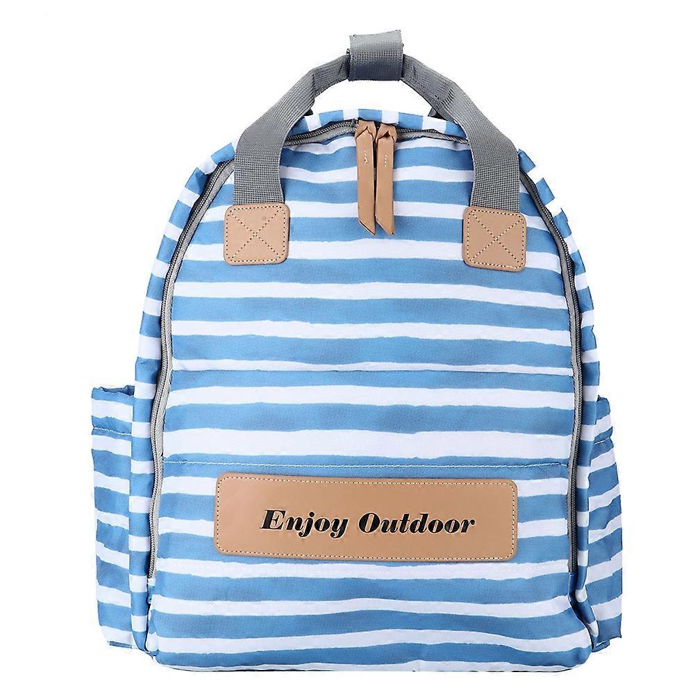 Large Capacity and Water-proof Backpack Multi-function Mummy Bag Backpack(Blue Ripple)