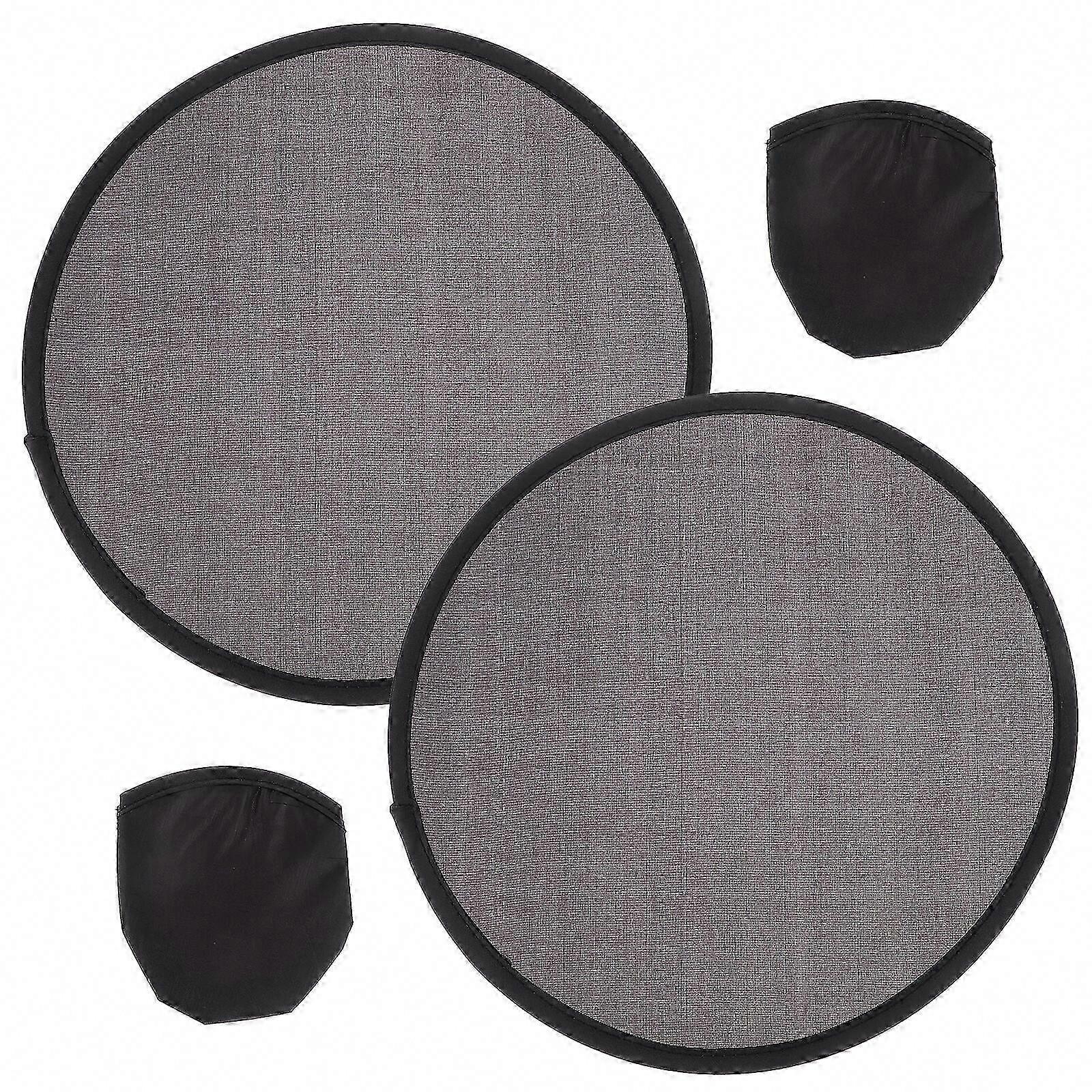 2pcs Foldable Hand Fan for Summer, Portable Round Folding Fan, Blank Handheld Fan