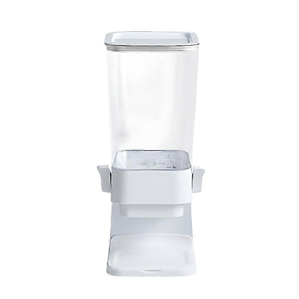 Cereal Containers Space-Saving 5 L Capacity Airtight Plastic Canister For Dry Food White Pantry Dispenser