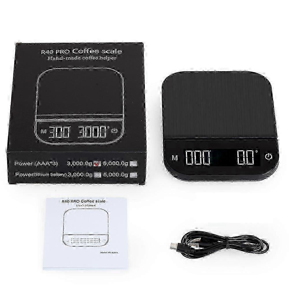 Smart Coffee Scale with Timer Kitchen Scales USB Charging Hand Coffee Electronic Scale Household Sc