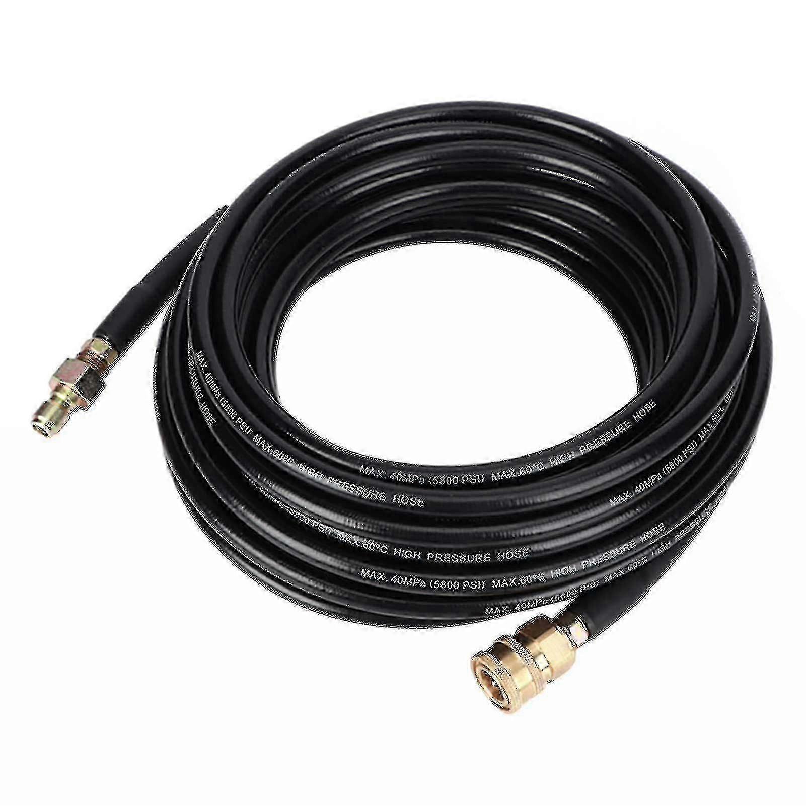 黑色 5800psi 50 英尺高压清洗机管清洁软管 3/8 英寸快速接头