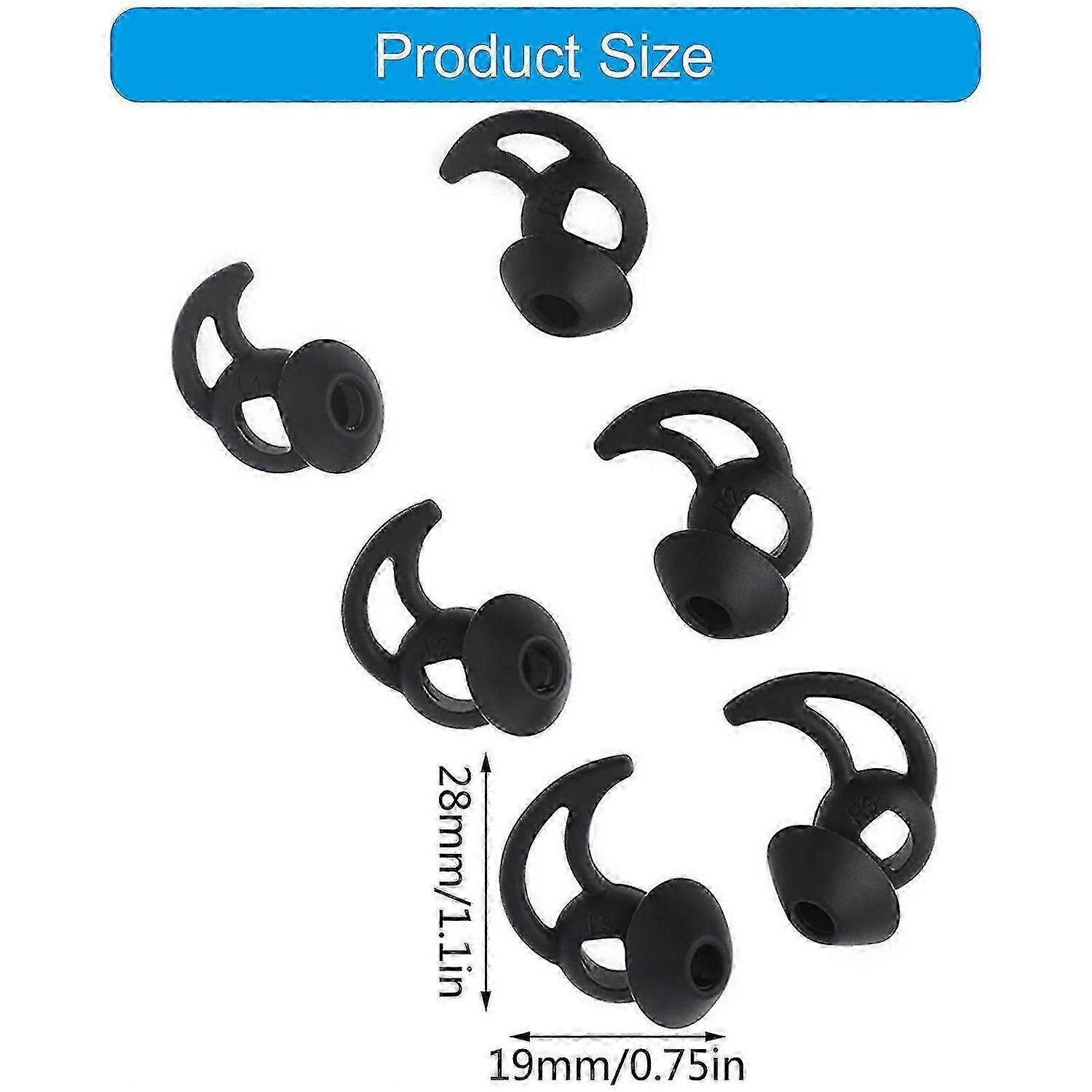 Replacement Noise Isolation Silicone Earbuds Tips for Bo-se Soundsport Wileless