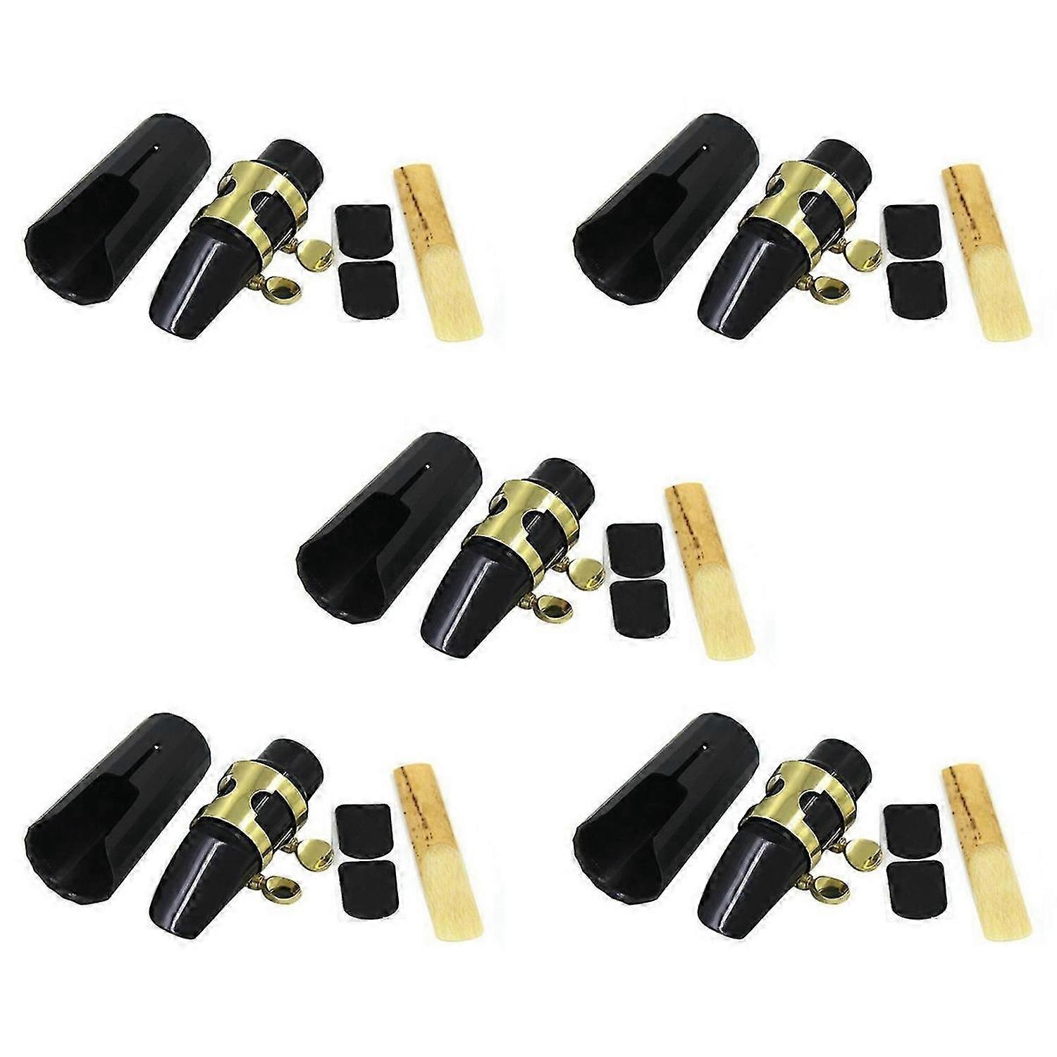 Soprano Sax with Metal Cap Buckle Mouthpiece Pads Black