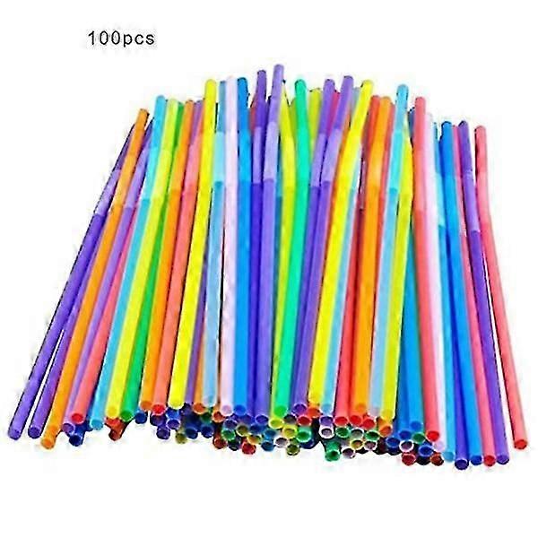 100 Colorful Plastic Tubes In Plastic, 100 Pcs.