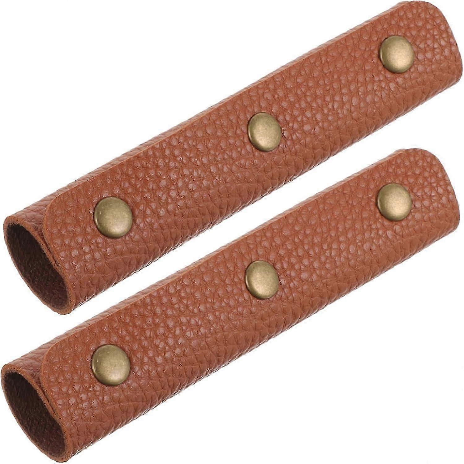 2st handtag hölster resväska grepp skyddslock vagn handtag resväska wraps läder drar läder resväska handväska tillverkning tillbehör -HK908