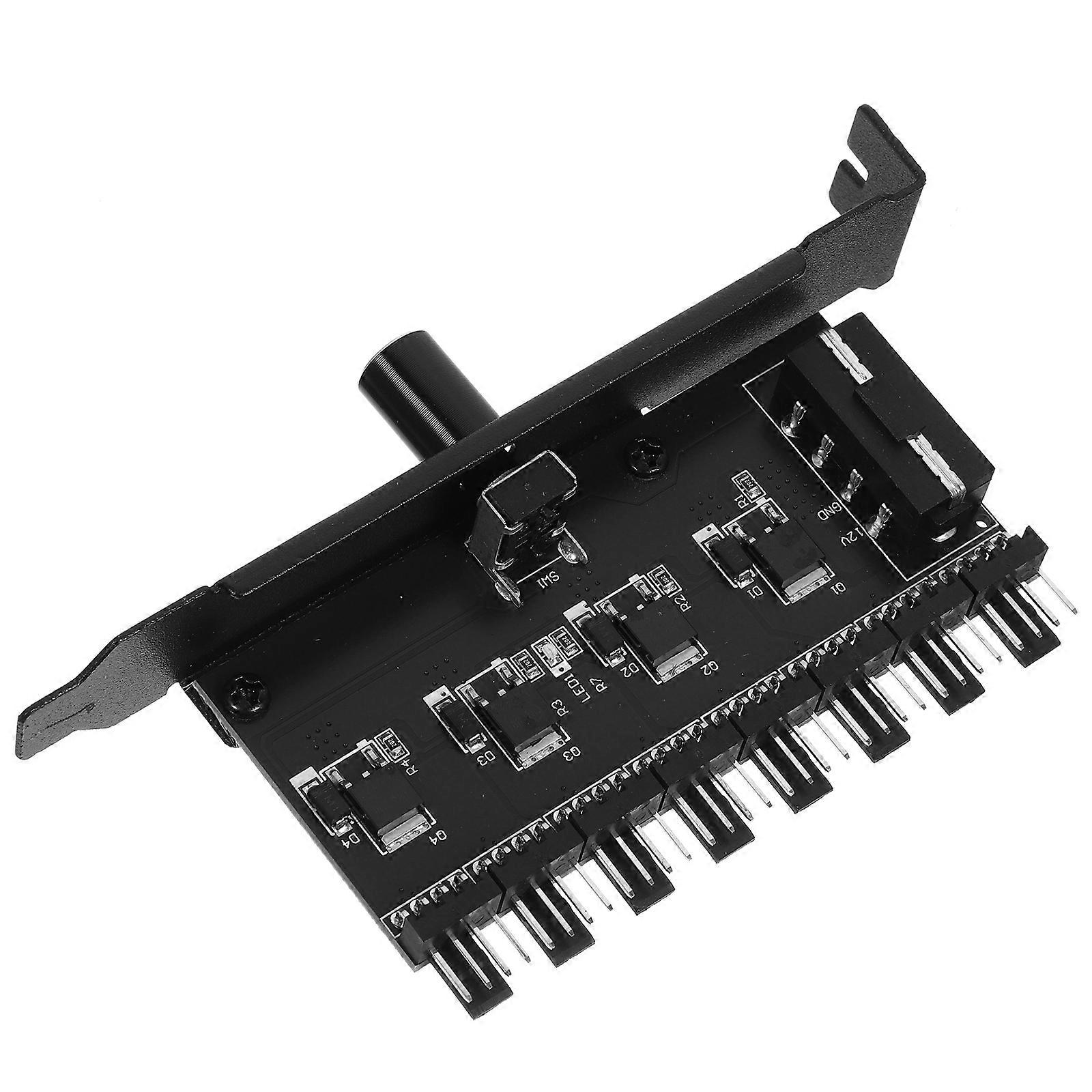 Computer Fan Controller Hub for Cooling System 2Pcs Fan Hub Adapter