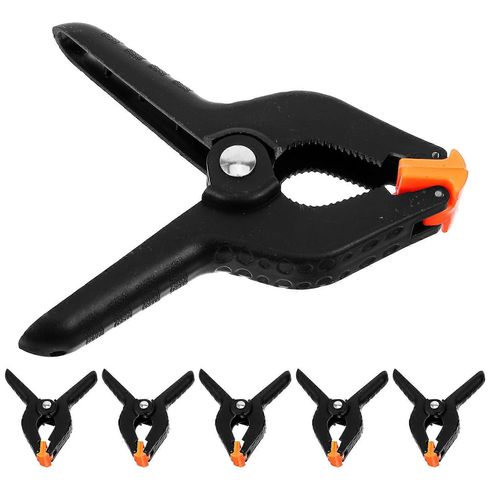 Spring Clamp Nylon Photography Clamps Black 6Pack for Backdrop
