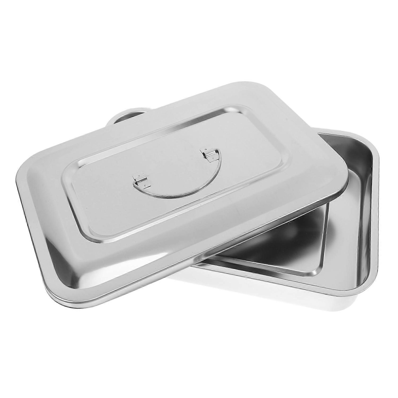 Stainless Steel Medical Box With Lid Portable Storage Container For Clinics And Hospitals Secure Deep Design