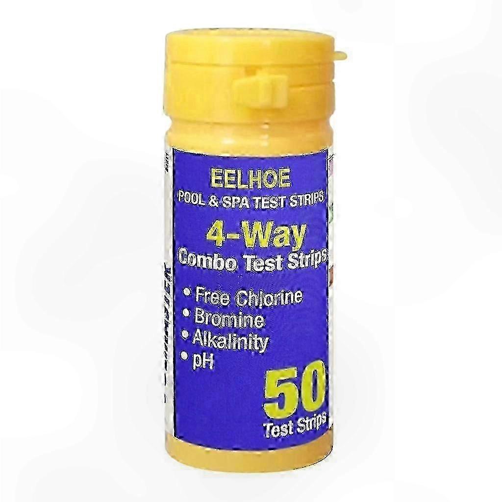 4-Way Chemistry Analysis Water Test Strips for Pools and Spas, 50 Count