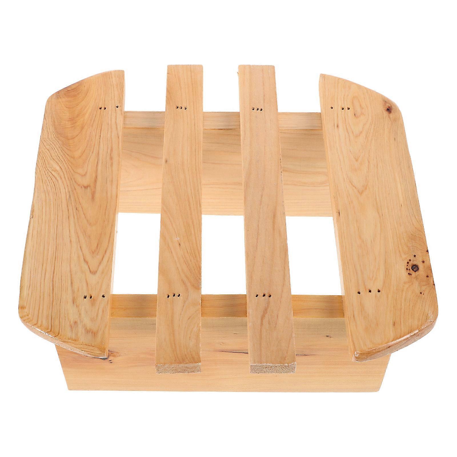 Foot Bath Foot Stool Wooden Round Stool for Sauna Use 1 Piece