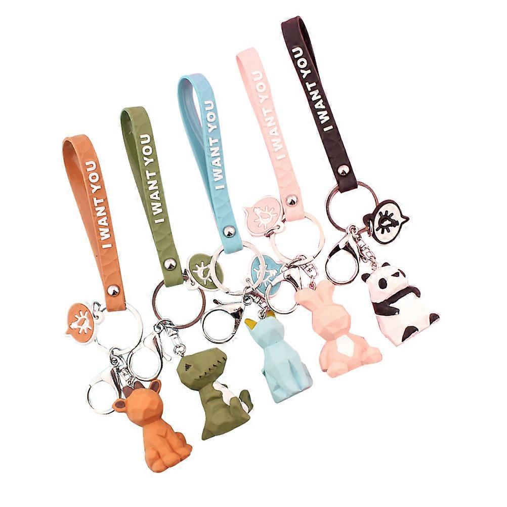 Animal Keychain Creative Animals Keychain for Decoration 5Pcs Set