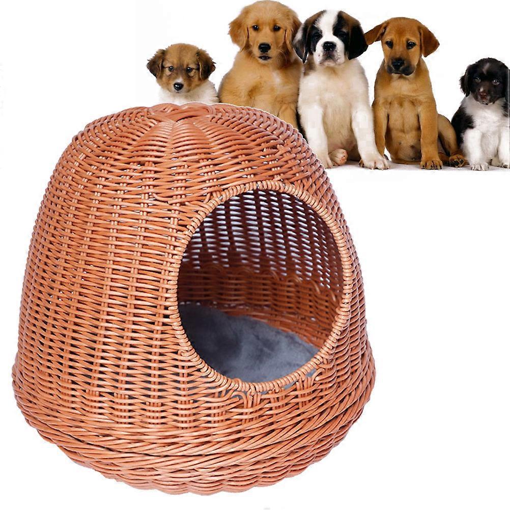 Pet Nest Round Cat Dog Nest Providing Summer Cooling Khaki