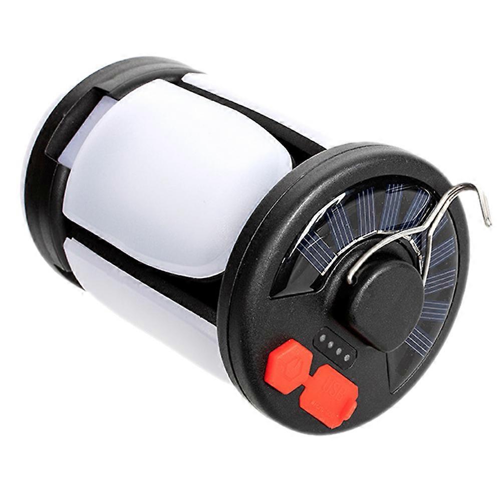 Solar Powered LED Tent Light Camping Outdoor Adventure Portable Abs Black Lighting Tool Function 1Pack