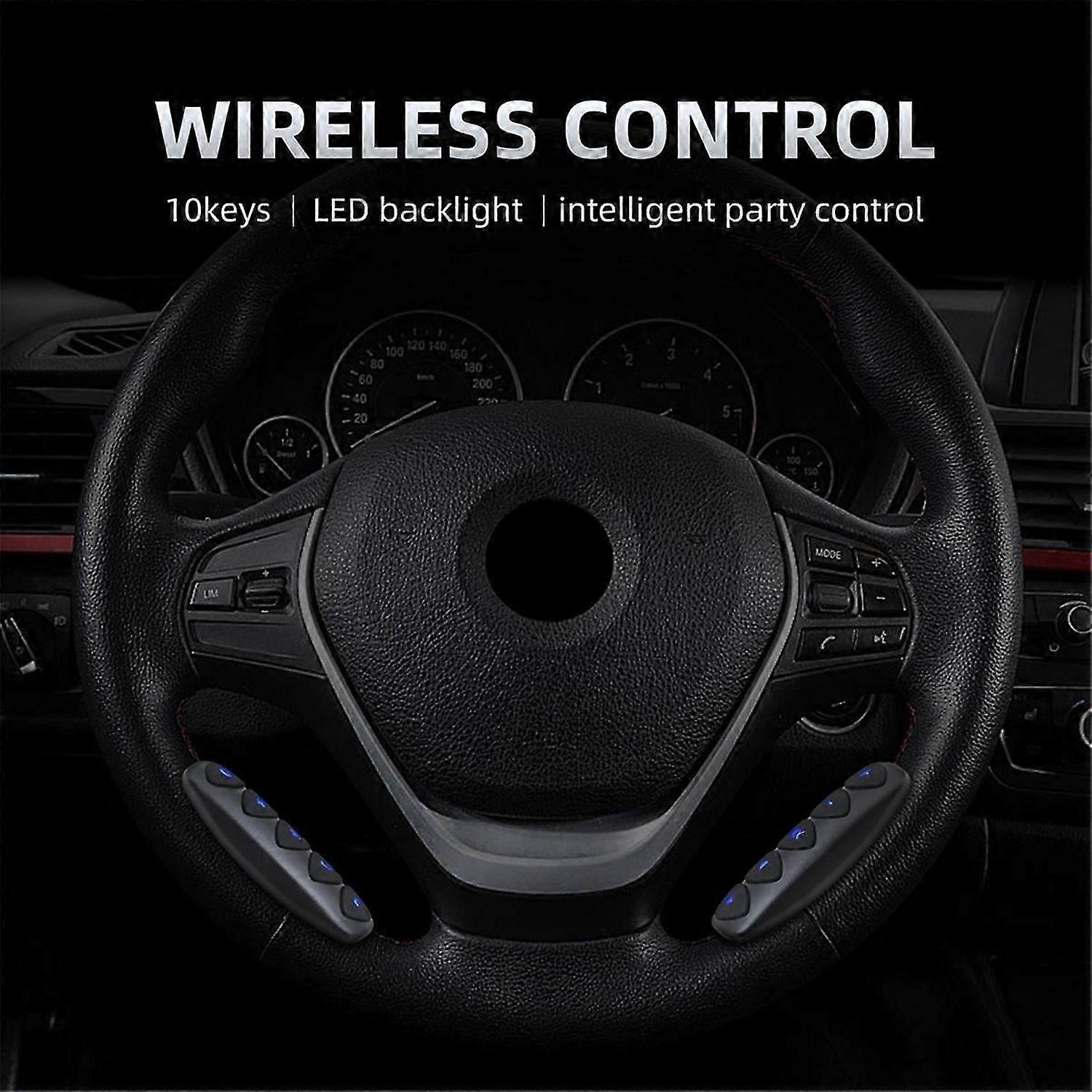 Universal Bluetooth10 Keys Multi-Function Wireless Steering Wheel Remote Control Android for Car Rad