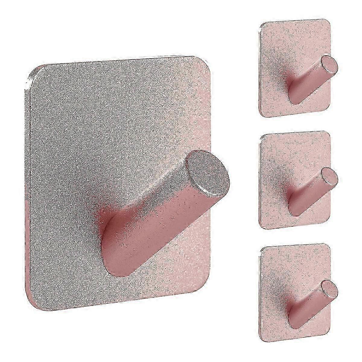Heavy Duty Adhesive Hooks, Square-Slash Hook, Rose Gold(4pcs)