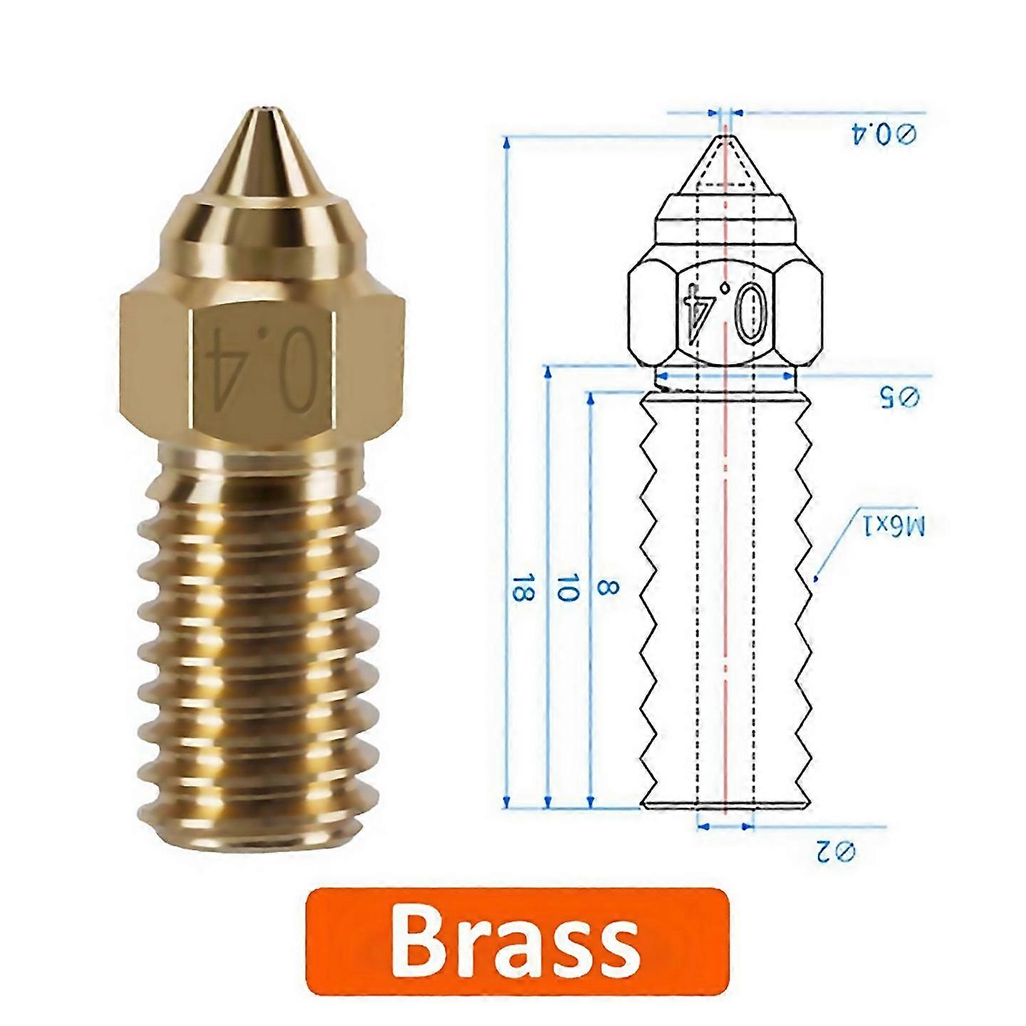 For 10pcs 3d Printer Nozzles Premium Brass 3d Printer Nozzles