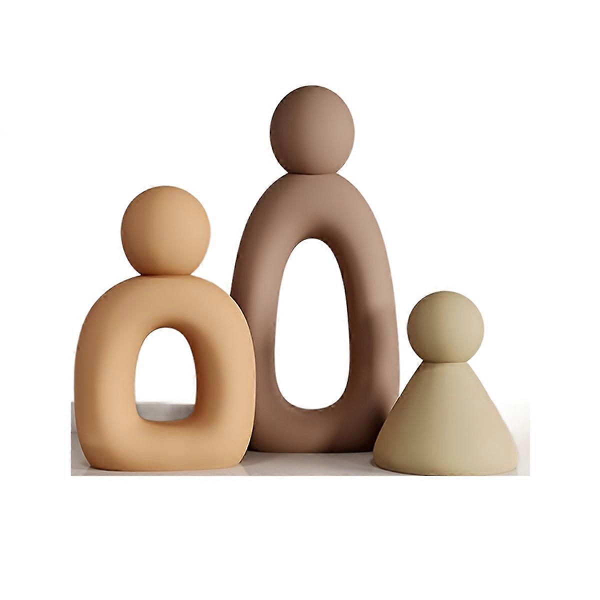 3PCS Abstract Family Figurines