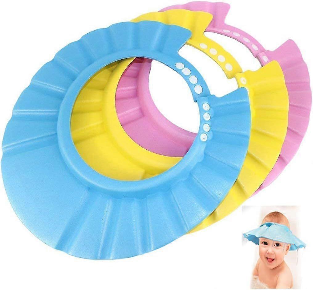 قبعة استحمام الطفل ، 3 قطع قبعة استحمام الطفل ، قبعات حمام قناع قابلة للتعديل ، حماية شامبو للطفل ، تحافظ على الماء بعيدا عن وجهه وأعينيه