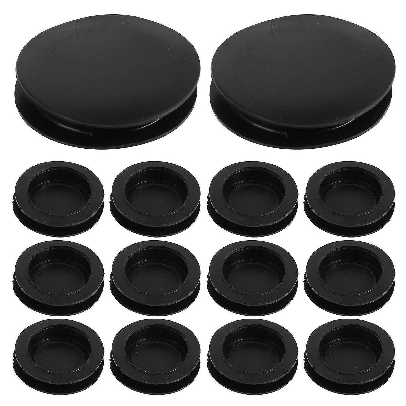 Saving Box Stopper Rubber Plug for Piggy Bank Black Round 60Pcs Set