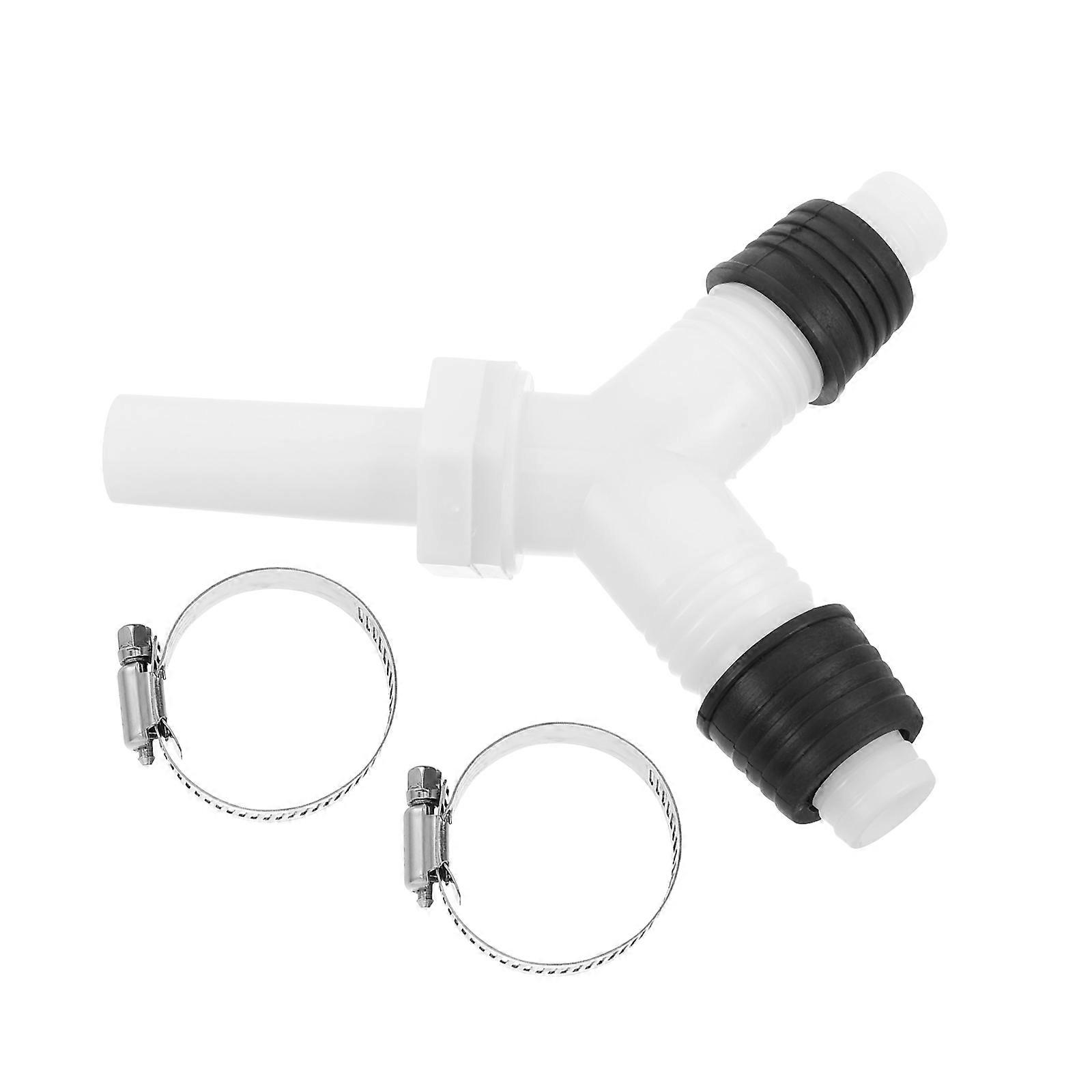 Washing Machine Drain Hose Y Connector Plastic Adapter for Home 4Pcs