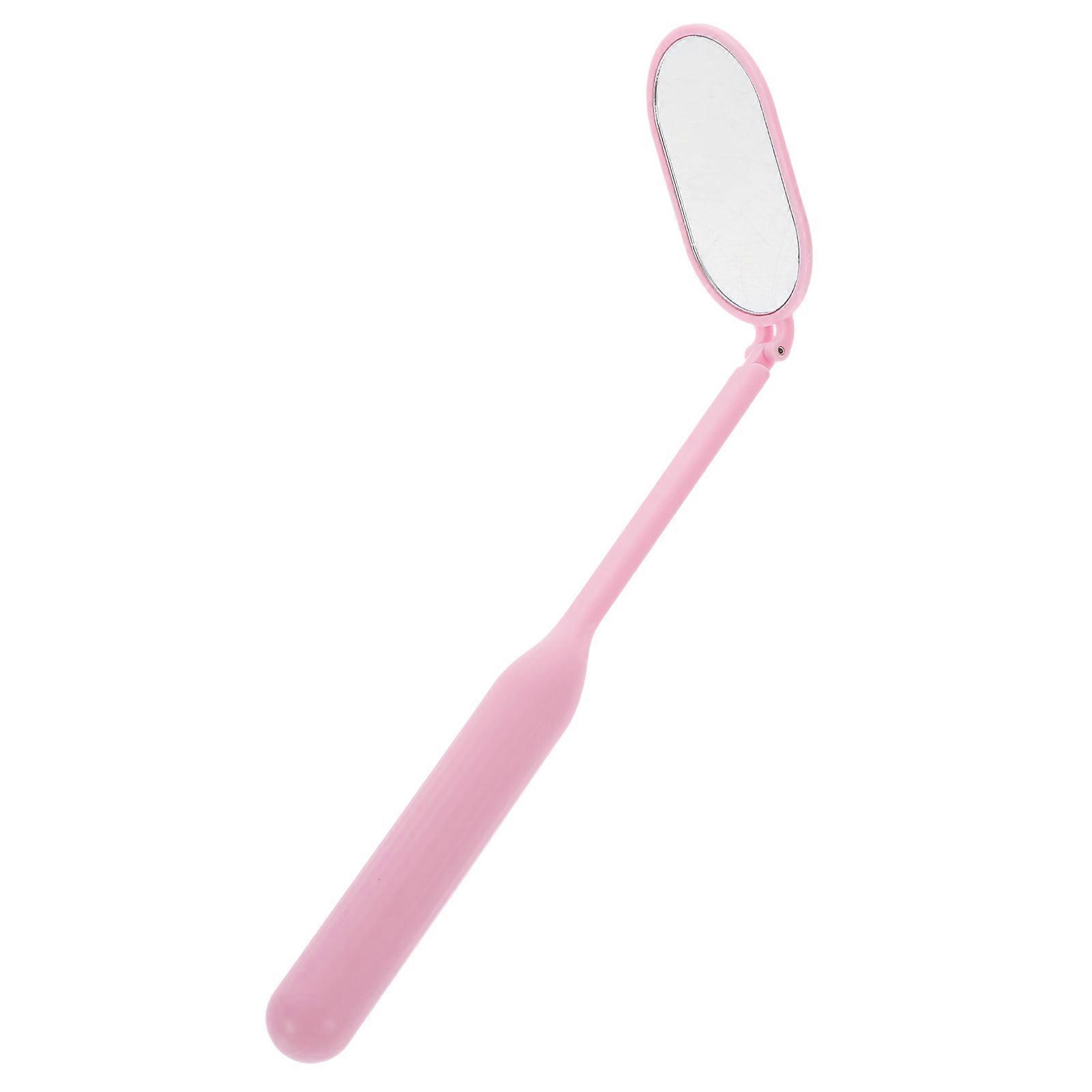 Handheld Eyelash Mirror Lash Mirror for Reflection 3Pcs Pink Set