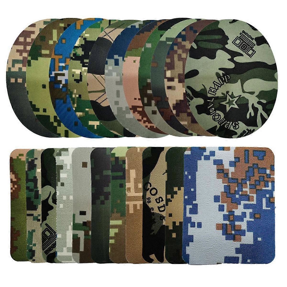 22 de patch-uri de camuflaj, aplicate termic, pentru haine