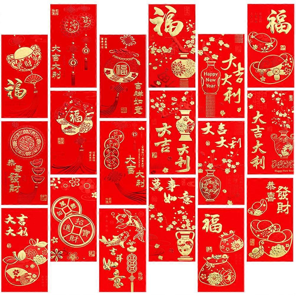 Red Envelopes Creative Paper Money Pouches for Decoration 144Pcs