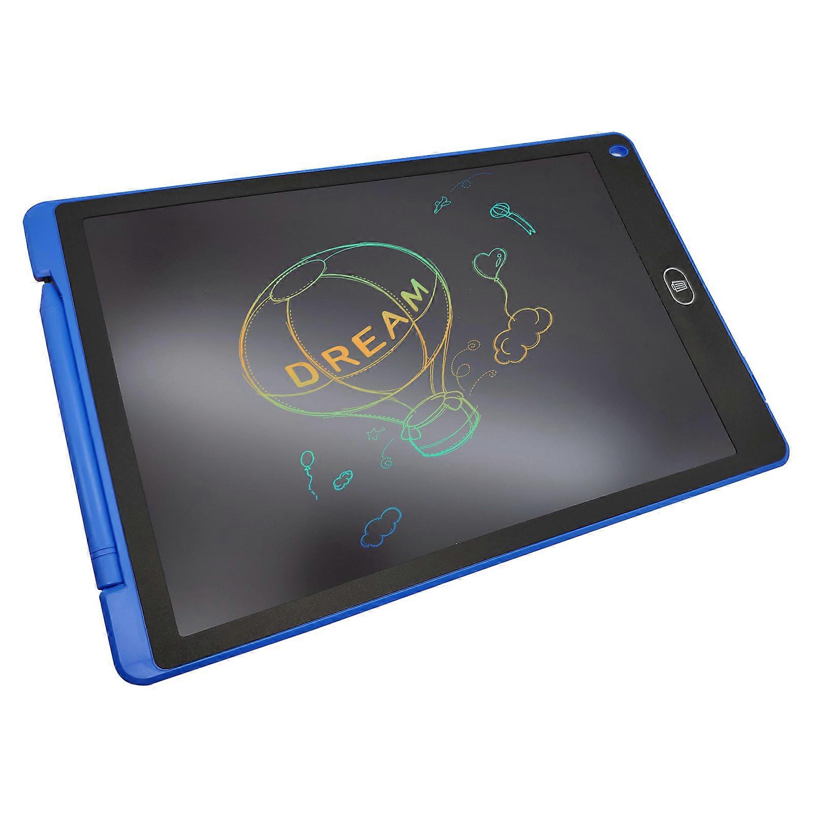 12 Inch LCD Writing Tablet Electronic Digital Drawing Board Color Screen Erasable Pad One-Click Erase Lock Button for Kids Adults Home Office School