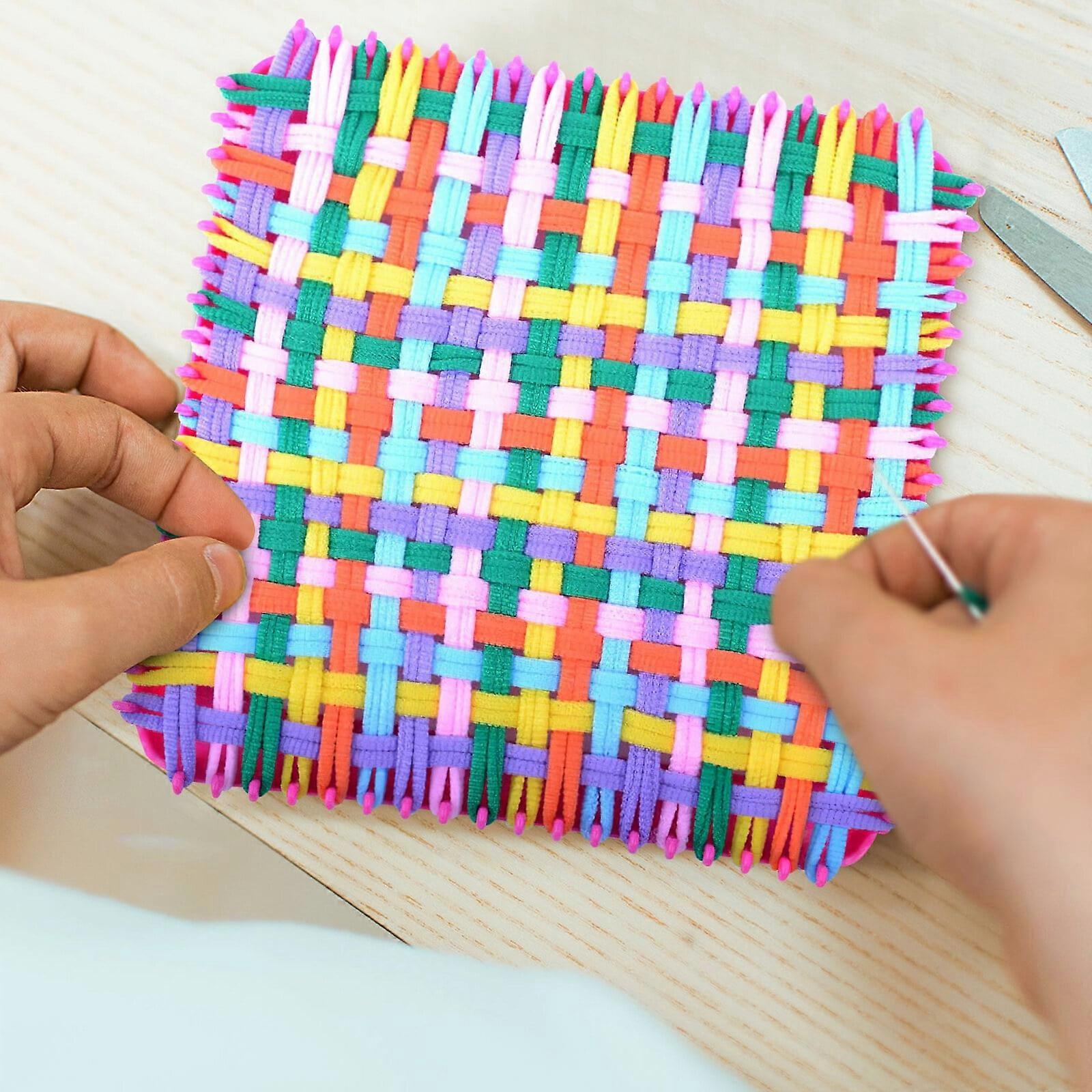 192 Pieces Loom Weaving Craft Loops Refill Elastic Potholder Loops with Multiple Colors for DIY Crafts Supplies